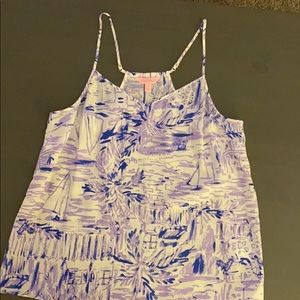 NWOT Lilly Pulitzer Silk Dusk Tank Top